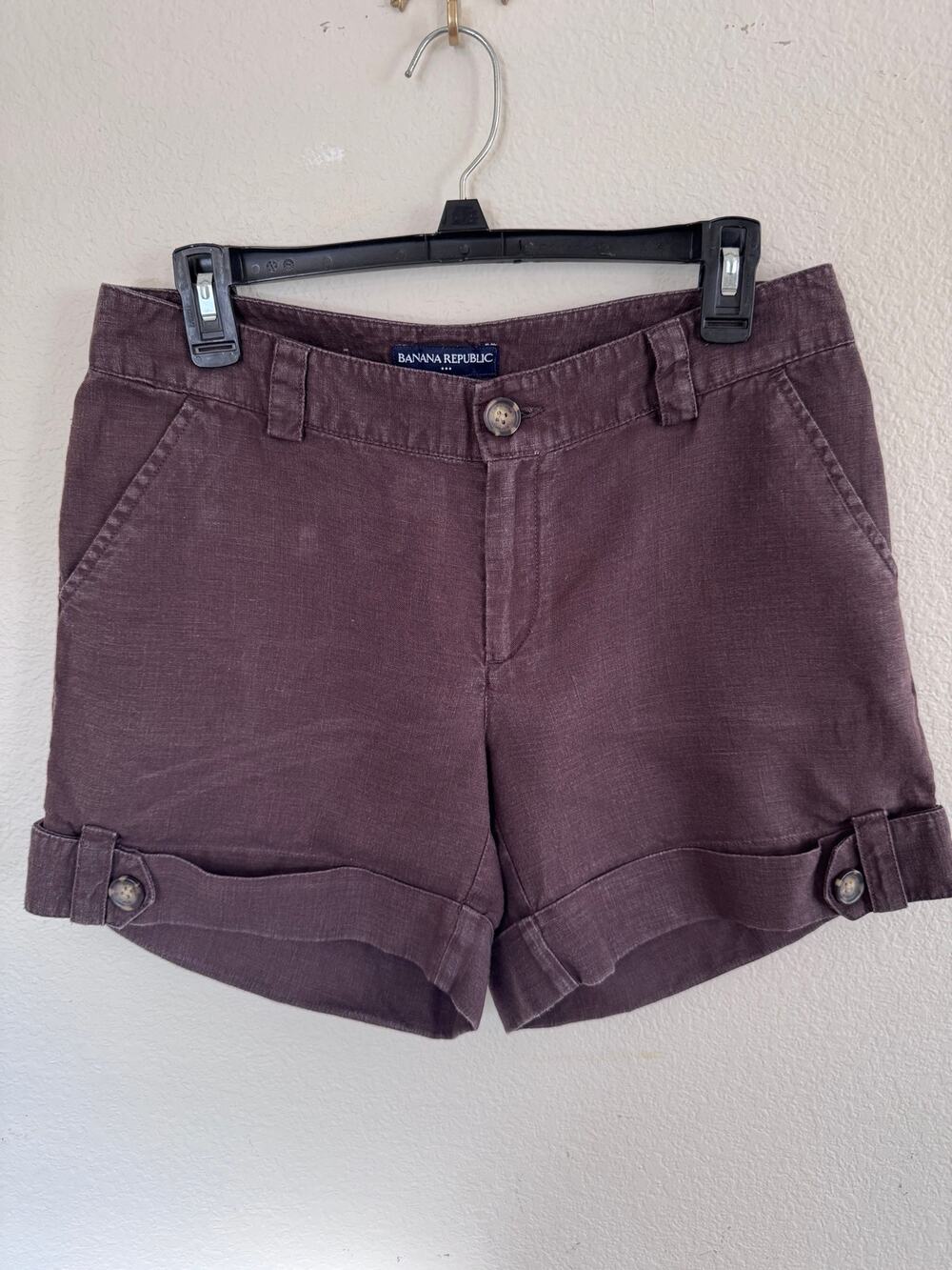 Banana Republic Brown Linen Shorts ~ Size 6